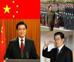 пазл Ху Цзиньтао генеральным секретарем китайской коммунистической партии и президентом КНР